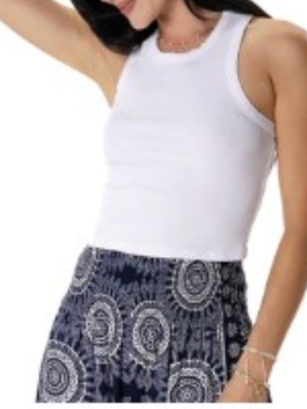 Lotus and Luna Cropped Racerback Tank